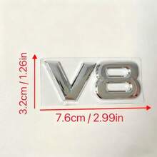 3D立体V8金属汽车标志徽章，适用于汽车侧面和后备箱，高品质金属V8标志车身贴纸，自粘防水防褪色汽车配件，适用于大多数V8发动机的轿车、SUV、卡车，易于DIY安装，是送给女性、母亲、朋友、同事的绝佳礼物，适合生日、圣诞节、母亲节、感恩节、万圣节等场合。 - A - 查看 2