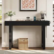 Bench Table - Black + MDF - View 3