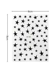 1pc Niche Design Star Face Sticker, Creative Eye Makeup Sticker, Baddie Photo Makeup Decor Accessory Y2K, Facial Glitter, Carnival, Face Sticker, 3D Sticker, Facial Gems, Decorative Sticker,Concert Look,Face Gems - Multicolor - View 6