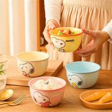 SNOOPY Cartoon Ceramic Bowl, Microwave , Rice Bowl, Household Tableware, Noodle Bowl, Birthday Gift - Multicolor - View 12