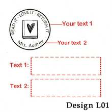 Personalized Library Stamp With Custom Teacher Design, Suitable For Any Language, Unique Gift - Multicolor - View 8