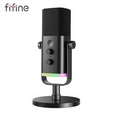 Microphone chơi game FIFINE AM8 XLR/USB dành cho phát trực tuyến và podcasting, micro RGB cho máy tính PC, có núm điều chỉnh độ khuếch đại, nút tắt tiếng, jack cắm tai nghe, micro dành cho game thủ để ghi âm và tạo video (Phiên bản toàn cầu) - Xem 14