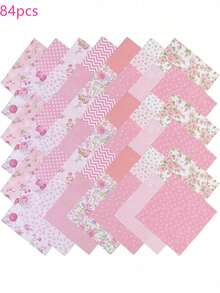 42片预裁方形布料 - 5*5英寸复古花卉图案布料方块 - 适用于拼布、剪贴簿、DIY手工、家居装饰 - 復古花卉 - 查看 11