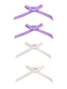 4 piezas Clips de cinta de satén, diademas con moño para mascotas, adecuado para el arreglo y decoración de mascotas pequeñas y medianas de pelo largo como gatos, perros, conejos, elegante y delicado, fácil de quitar - Multicolor - Ver 16