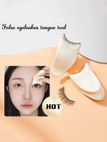 1 dụng cụ uốn mi bằng nhựa trắng, thích hợp cho người mới bắt đầu sử dụng mi giả. - trắng - Xem 3