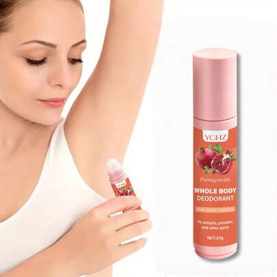 石榴香氛走珠止汗露，成人适用，植物成分，温和保湿，快速中和异味，持久清新，72小时有效保护敏感肌肤，淡雅持久香氛，20克