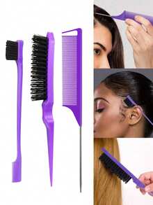Bộ dụng cụ tạo kiểu tóc 6 món, bao gồm bình xịt, lược uốn tóc cải tiến, lược tạo độ phồng, lược đuôi nhọn, lược chải chân tóc và mũ ngủ. Những dụng cụ tiện lợi và dễ sử dụng này cho phép bạn tạo kiểu tóc chuyên nghiệp thời trang chỉ trong vài giây, phù hợp cho cả ngày thường và những dịp đặc biệt. Vật dụng cần thiết khi đi du lịch, tạo kiểu tóc, chăm sóc tóc, lược. - Nhiều màu - Xem 2