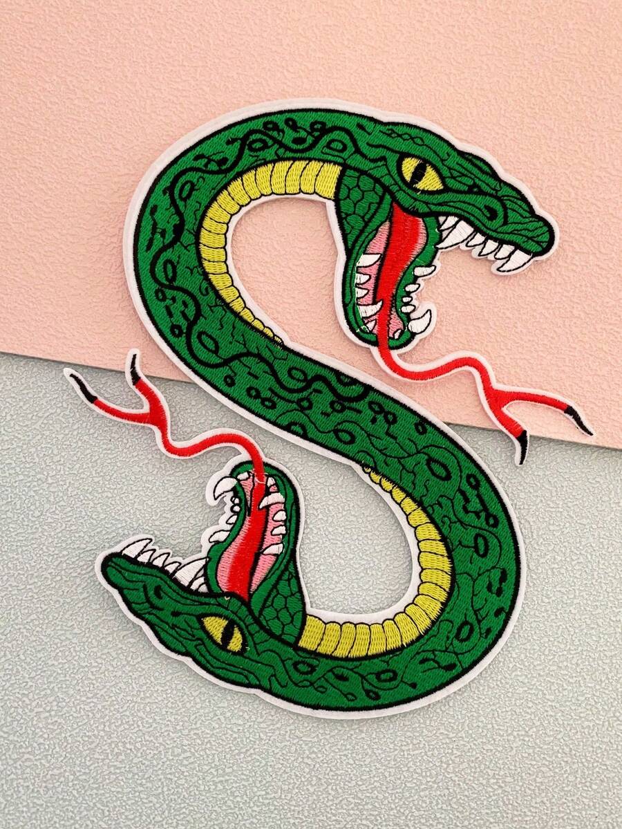 1 miếng vá thêu hình rắn, hình động vật hoạt hình tự làm. - nhiều màu - Xem 1