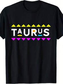 Camiseta con el Signo del Horóscopo Zodíaco Tauro - Azul - Ver 1