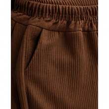 Women's Wide-Leg Pants, High Waist, Polyester, Drawstring, Suitable For Holidays, Evenings, School, Vacations, Home, Daily Wear, Office, All Year Round. - Rỉ Nâu - Xem 2
