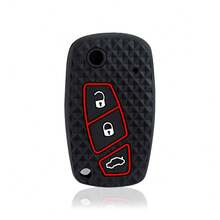 Cao cấp Silicon Mềm Chìa Khóa Xe Ô Tô Ốp Lưng Fiat Gấu Trúc Ý Tưởng Stilo Ducato Bravo 500 Doblo Grande Punto Bravo xe Minibus Linea - đen - Xem 8