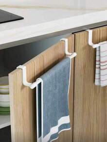 Long Kitchen Towel Bar, Stainless Steel Towel Rack For Cabinet Door, Bathroom & Kitchen - Black - View 8