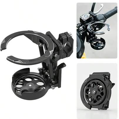 1pc Universal Cup Holder, Bicycle Water Bottle Rack, Cycling Drink Cup Holder, Golf Cart Wheelchair Accessory, Universal Water Bottle Rack, Delivery Riding Handlebar Water Bottle Holder, Suitable For Bicycle, Electric Bike, Wheelchair, Walker, Scooter, Golf Cart, Outdoor Cycling Accessories, Ideal Gift For Cycling Enthusiasts