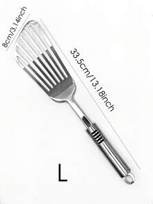 不锈钢烹饪铲 耐热厨房翻铲 重型不锈钢炒锅铲 适用于烹饪和煎炸 专业不锈钢厨房铲 不粘锅适用 家用厨房不锈钢烹饪翻铲 不锈钢炒锅铲 防锈不锈钢厨房铲 - 彩色 - 查看 3