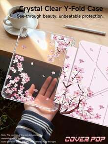 Flower 2026 Sakura Tree Pattern Tablet Protective Case Compatible With Ipad Air 8 (M4) 2026 (11 Inch), Air 8 (M4) 2026 (13 Inch), Air 11 Inch M3 2025/M2 2024, Air 5th Generation 2022, (A16) 11 Inch 11th Generation 2025, Galaxy Tab, Kindle Paperwhite 12th Gen 2024, Transparent Back, Fashionable Pattern Protection, Auto Sleep/Wake Function, Air Cushion Protection, Suitable For Gifts And Office Use - 彩色 - 查看 3