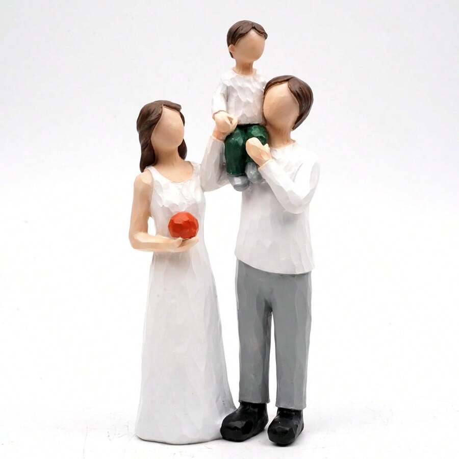 Tượng mô phỏng cầu thủ bóng rổ cha con và mẹ con, quà tặng gia đình và bạn bè nhân Ngày của Mẹ. - 1PC - Xem 1