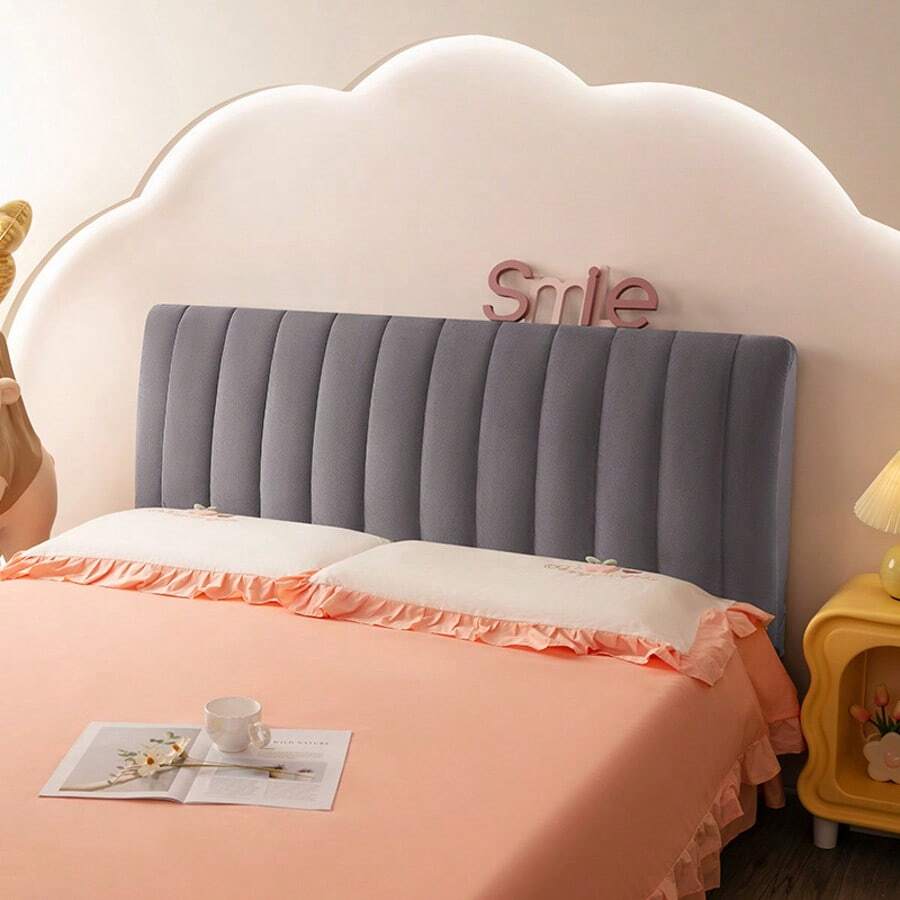 Nordic Soft Velvet Quilted Headboard Cover, Full Wrap Smooth Velvet Headboard Slipcover, Luxury Thickened Bed Backrest Protector, Suitable For Home And Hotel