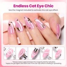 Beetles 8ML 20 Colors Gel Nail Polish Set, Nude Pink Green Blue Red Cat Eye UV Gel Polish With Base & Top Coat, All Season Manicure Kit For Beginners DIY Nail Art Home Gifts For Women - 20 Colors 8ml Moonlight Stain - 查看 5