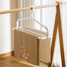 可调节宽度 16.5 英寸 - 25 英寸，可 360 度旋转，防滑固定加宽衣架，适用于毛巾、床单、外套、裤子等。 - 查看 3