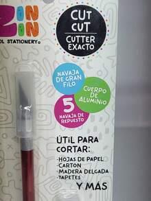 CUTTER EXACTO Body DE ALUMINIO ZINZIN plumones papeleria papelería escuela Producto de calidad Diseño moderno Uso diario Perfecto para regalo Duradero - EXACTO - Ver 1