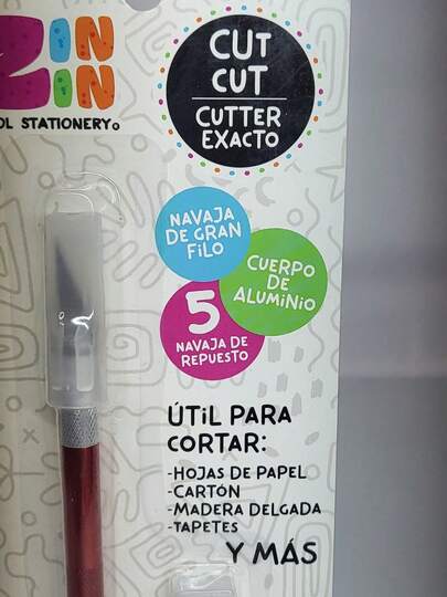 CUTTER EXACTO Body DE ALUMINIO ZINZIN plumones papeleria papelería escuela Producto de calidad Diseño moderno Uso diario Perfecto para regalo Duradero