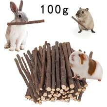 Apple Wood & Willow Wood Chew Stick, Hamster Guinea Pig Rabbit Chewing Toy, Wooden Gnawing Toy - View 9