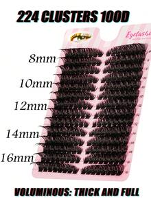 224pcs Eyelash Extension DIY Kit | 10+ Styles, Includes Lashes, Tweezers, Brush & Tools, Beginner-Friendly, Easy Home Use, Complete Starter Set: Fake Lashes, Glue, Remover & Accessories, Salon-Quality DIY Lash Extension For Home Use - Faux Mink Lashes For Professional Look, Suitable For Beginners, Ultimate DIY Beauty Home Kit - Black - View 3