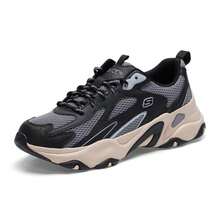 Skechers 男士休閒鞋 D'LITES 系列 時尚繫帶運動鞋 戶外日常休閒運動鞋 舒適輕量 232496-BKMT - 黑色/多彩色 - 查看 3