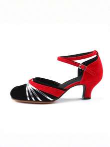 女士拉丁舞鞋 - 镂空高跟探戈舞鞋，适合派对和舞厅 - 黑色 - 查看 11