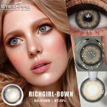 Eyeshare 1副装 适用于眼睛的软性隐形眼镜 自然色 14.0毫米 - RICHGIRL-BROWN - 查看 3