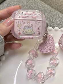 1个小众创意INS兔耳耳机保护套 - 粉色 - 查看 3