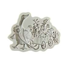 Molde decorativo de silicona con diseños de cisne, pavo real y estilo europeo, molde decorativo para pasteles de chocolate, helados, herramienta práctica de cocina para hornear, apta para tartas DIY, caramelos, gelatinas, pudines y colgantes de resina - D - Ver 11
