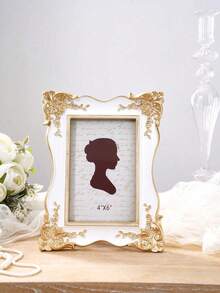 Rose Embossed Photo Frame, White Plastic Poster Display Frame, Home Decor Gift For Birthday, Graduation - Multicolor - View 7