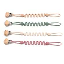 Bộ 4 dây đeo núm vú giả bằng silicon kèm 4 kẹp, dây đeo đồ chơi gặm nướt cho bé có thể điều chỉnh, rất co giãn, mềm mại và linh hoạt, dễ dàng đặt vào vị trí. - Nhiều màu - Xem 16