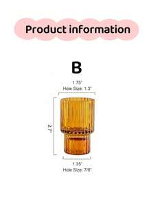 3个粉色烛台，两用，适用于各种蜡烛，可用于餐桌装饰、约会之夜、情人节派对、房间装饰、礼品赠送。锥形玻璃烛台，茶蜡烛台，适用于餐桌摆饰、婚礼装饰和晚宴。 - 棕色燭台 - 查看 12