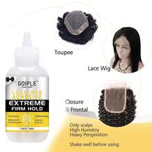Goiple Waterproof Lace Glue Kit: Wig Melting Spray Extra Hold Glueless Adhesive For Bonding Lace Front, Includes Lace Melting Spray, Wig Glue, Adhesive Remover & Wig Setting Tools, Complete With A Full Set Of Accessories, Firmly Fixed And Long - Lasting, And Easy To Use. - 13件-贈品1件 - 查看 4