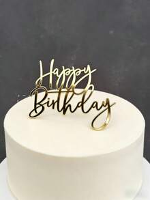 1 pieza Nuevo decoración de pastel de cumpleaños de acrílico, adecuado para decorar pasteles de fiesta y mesas de postres, regalo de primavera - estiloA - Ver 2
