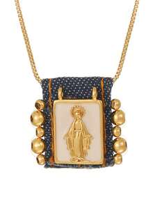 1 chiếc mặt dây chuyền hình thánh giá Tarot vuông phong cách Bohemian, dây chuyền kiểu cổ điển dành cho nữ. - Vàng - Xem 3