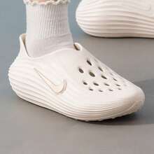 Nike Sandal nữ thoáng khí, khoét lỗ, kiểu dáng slip-on, hở mũi. - Màu be - Xem 2