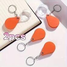 8倍折叠式口袋放大镜，迷你手持珠宝放大镜，带钥匙扣，适用于阅读、检查、珠宝鉴赏、爱好以及低视力辅助 - 多色 - 查看 10