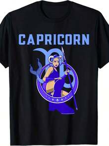 Capricorn Zodiac T-Shirt - Army Green - View 7