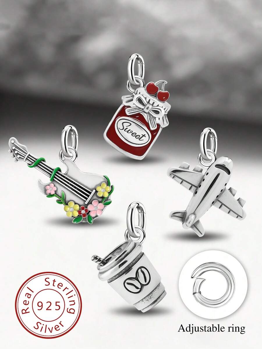 1 chiếc mặt dây chuyền hình thỏ hoa mùa xuân bằng bạc sterling 925 đơn giản và độc đáo, mặt dây chuyền tự làm hình thỏ, trang sức tinh tế làm quà tặng cho phụ nữ hoặc nam giới. - tập trung - Xem 1