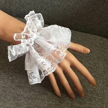 Short Lace  For Women With Ruffled Floral Black Lace And Stretchy Wrist Cuffs - Nhiều màu - Xem 6