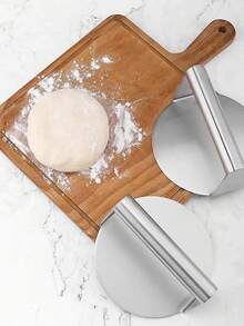 Prensa redonda para hamburguesas de acero inoxidable, molde para hacer hamburguesas, molde para hamburguesas, prensa para bistec, utensilio de cocina, molde para hacer masa de empanadillas - plata - Ver 5