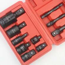 6/10pcs Pneumatic Universal Joint Connector Set, Including Large Air Gun, Medium, Large And Small Sleeve Connectors, 3/4" Small Sleeve, Square Head And Adapter - A - View 1