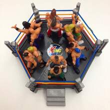 Wrestling Ring Arena Playset With Wrestler Action Figures, Realistic Wrestling Stage Toy For Kids, Collectible Wrestler Figurines For Boys Birthday Gift - 32-piece Fighting Arena Ornament - View 8
