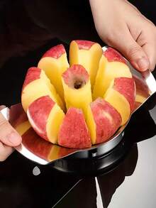 1 pezzo Taglierina per mele con manico confortevole, attrezzo per frutta e verdura, sbucciapatate per cucina, dividi frutta creativo, sbucciatore, snocciolatore, affettatore di frutta multifunzionale, utensile da cucina riutilizzabile per tagliare la frutta - Multicolore - Visualizzare 6