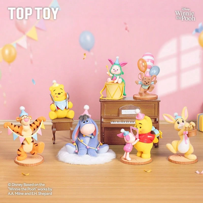 TOPTOY Disney Winnie The Pooh Party Series Blind Box Figurine, Cute Decor Toy, Birthday Gift - Multicolor - View 1