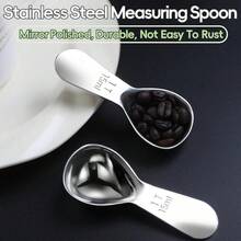 Bộ 3 muỗng múc cà phê bằng thép không gỉ, muỗng cà phê 15/30ml cán ngắn, muỗng đong định lượng phù hợp cho cà phê, trà lá, đường hoặc bột mì. - Nhiều màu - Xem 4