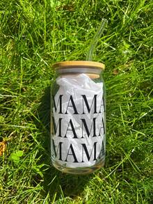 16.91盎司冰抹茶咖啡玻璃吸管杯，大容量抹茶玻璃吸管杯，咖啡冷饮吸管杯，适用于奶茶、咖啡、抹茶、果汁、茶，母亲节礼物，母亲生日礼物 - 彩色 - 查看 14